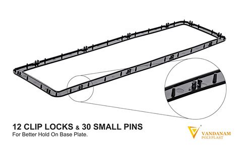 Vandanam Car Number Plate Frame Holder Number Plate Protector Set Of