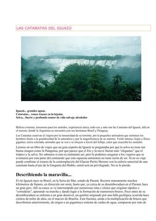 Cataratas Del Iguazu PPT