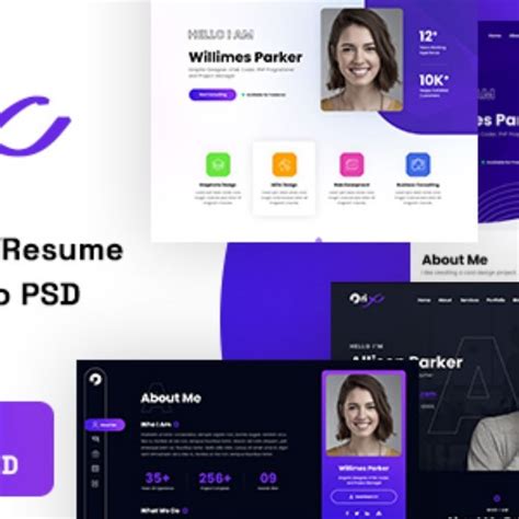 Orix Personal Cv Resume And Portfolio Psd Template Psd Templates