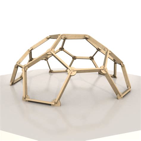 Laser Cut Geodesic Dome Model Truncated Icosahedron Digital File With