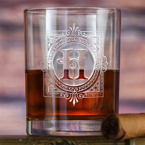 Monogrammed Personalized Etched Whiskey Scotch Bourbon Old Etsy