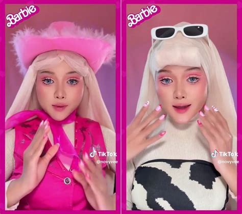 Totalitas Tanpa Batas Potret Wanita Makeup Barbie Ini Bentuk Hijabnya