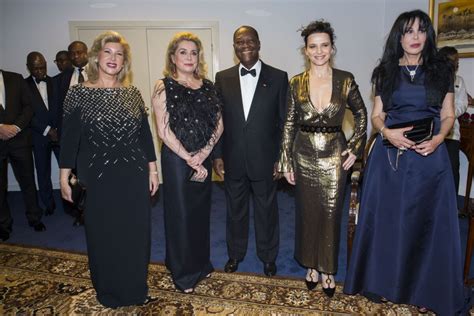 Photo Exclusif Dominique Ouattara Catherine Deneuve Alassane