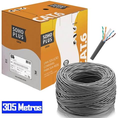 Cabo Rede Furukawa Soho Plus Cat6 305m CMX UUtp Anti Chamas Casas Bahia