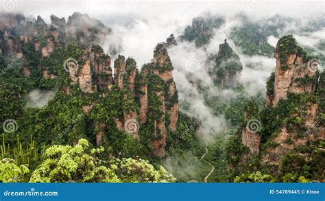 China Mountain At Zhang Jie Jia Stock Image Image Of Mysterious