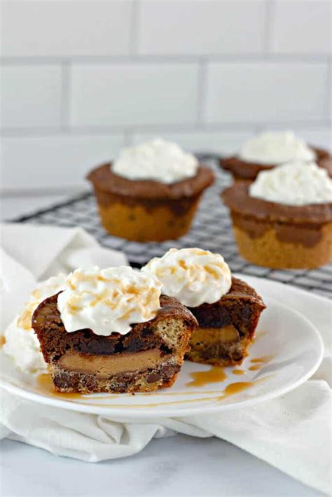 Peanut Butter Cup Stuffed Brookies Reeses Brookie Cups