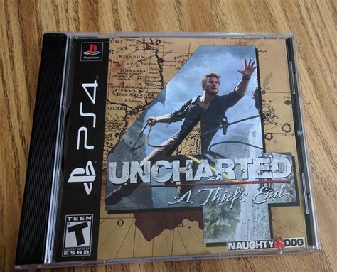 Uncharted 4 Custom Ps1 Style Retro Case Playstation