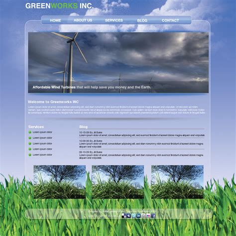 green website mock site design  blaquejag  deviantart