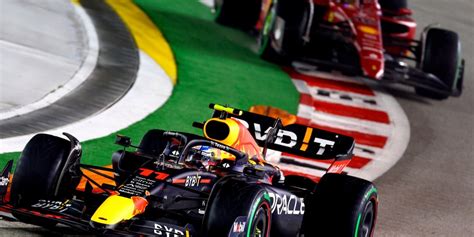 F1 Gp Singapore Ferrari Seconda E Terza Con Leclerc E Sainz Vince Perez