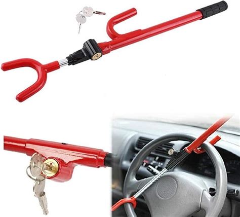 Amazing Tour Universal Car Steering Wheel Lock Anti Theft Device Security System Double Hook