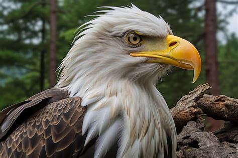 Premium Photo A Bald Eagle With A Yellow Beak