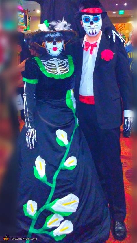 Couples Sugar Skull Costume No Sew Diy Costumes