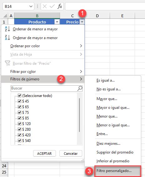 C Mo Utilizar El Autofiltro Personalizado En Excel Y Google Sheets