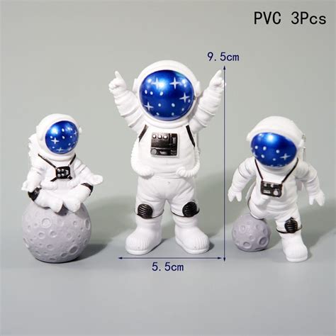 FIGURINE DECOR DE GATEAU A2 Univers étoiles fusée astronaute lune