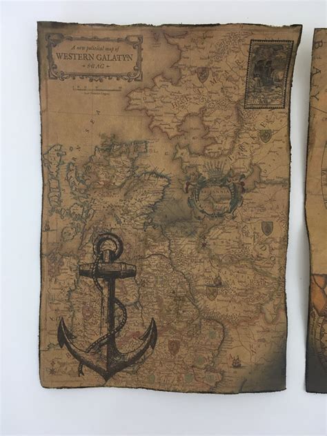 Treasure Map Aged Reproduction Replica Print Old Pirate Maps Etsy De