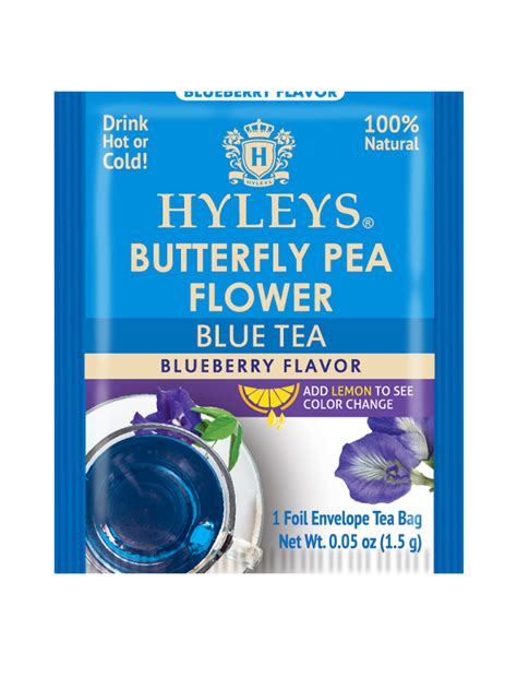 BUTTERFLY PEA FLOWER BLUE TEA BLUEBERRY FLAVOR 25 FOIL ENVELOPE TEA