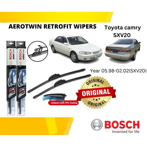 Bosch Aerotwin Retrofit U Hook Wiper Set For Toyota Camry SXV20 24 19