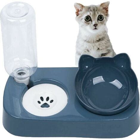 Gamelles surélevées 2 en 1 pour chat gamelle automatique pour chat