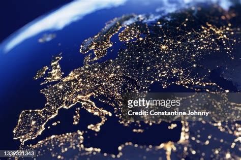 Europe Night Lights View From Space High-Res Stock Photo - Getty Images