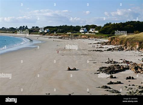 Plage De Kersidan Near Pointe De Trevignon Tregunc Finistere