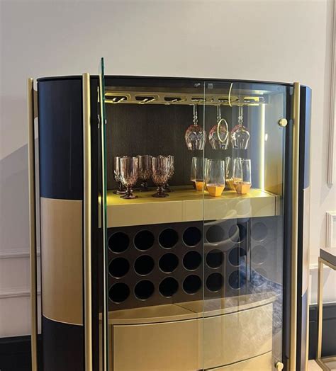 Casa Padrino Luxury Bar Cabinet Dark Brown Brass X X H Cm