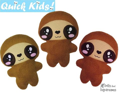 Quick Kids Sloth Sewing Pattern | Dolls And Daydreams