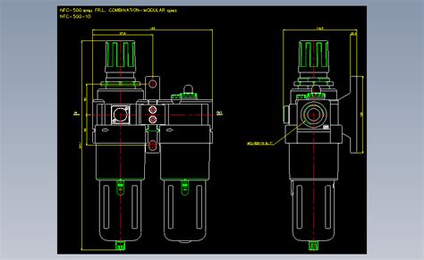 气立可CHELIC气动元件2D NFC 500 10 AutoCAD 2000 模型图纸下载 懒石网