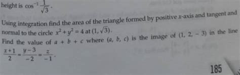 Height Is Cos Using Integration Find The Area Of The Triangle Form