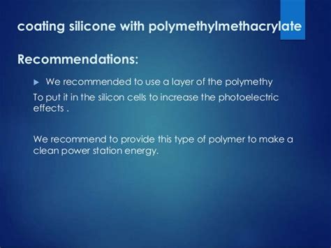 Polymers Coating Silicone With Polymethylmethacrylate Idm9