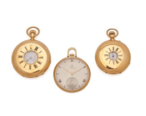 Lot Three Gold Pocket Watches