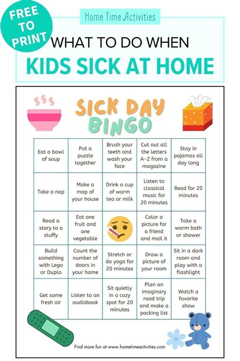 Sick day activities with kids – Artofit