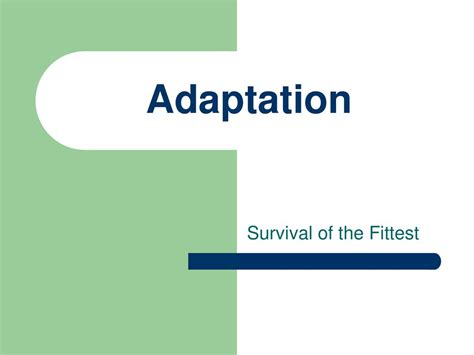 Survival Of The Fittest Ppt Download