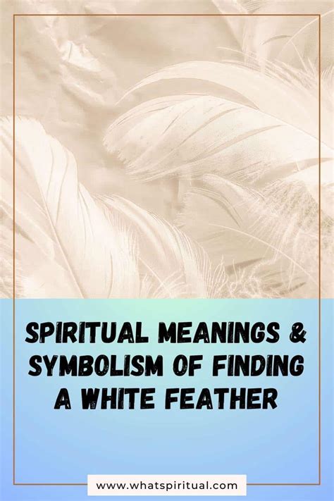 10 Spiritual Meanings Symbolism Of Finding A White Feather What