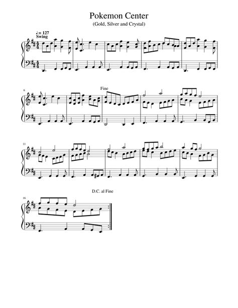 Pokemon Center Sheet Music For Piano Download Free In Pdf Or Midi