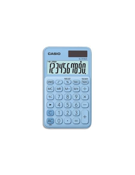 Casio Calculatrice De Poche Chiffres Bleue Claire