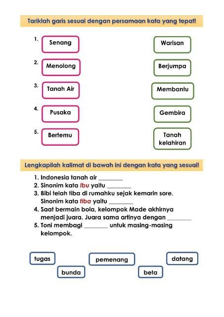 Contoh Kata Sinonim Yang Sering Digunakan Disertai Penjelasannya