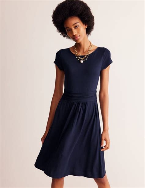 Amelie Jersey Dress Navy Boden Us