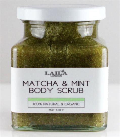 100 Natural Organic Matcha Green Tea And Mint Body Scrub With Dead Sea Salt Shea Butter