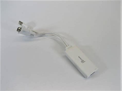 J5 Create JDA214 VGA To HDMI Video Audio Adapter White Used Free