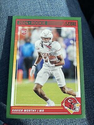 Panini Score Football Green Parallel Xavier Worthy Rookie