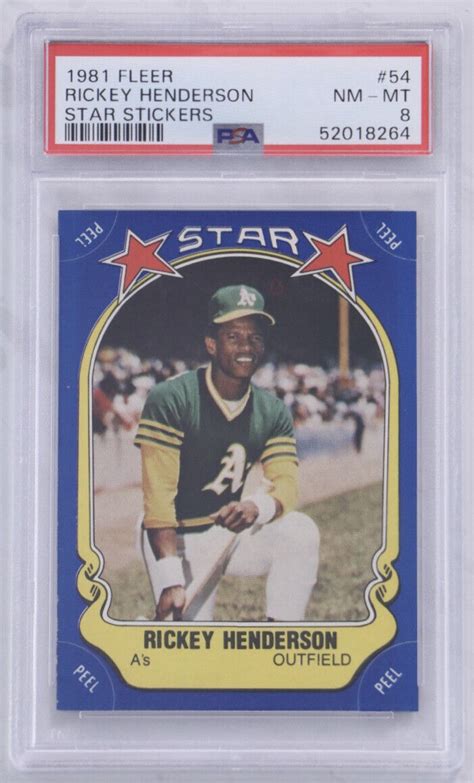 1981 Fleer Star Stickers 54 Rickey Henderson For Sale Online EBay