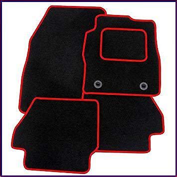 TAILORED CAR MATS BLACK CARPET MATS RED TRIM Fits NISSAN JUKE 2010