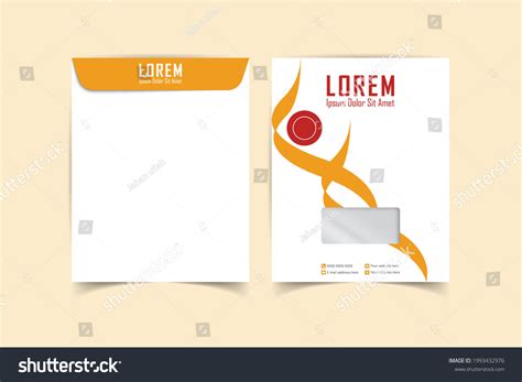 A4 Envelope Template Print Ready Template Stock Vector (Royalty Free ...