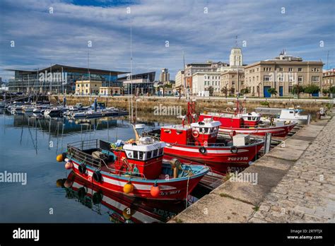 Harbour A Coruna Galicia Spain Stock Photo Alamy