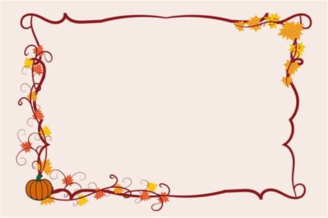 Thanksgiving Card Frame Border Vector Graphic by nurearth · Creative Fabrica