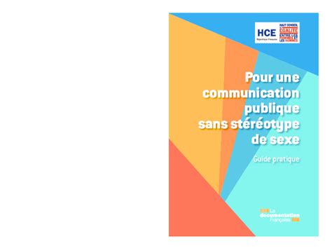 Pdf Pour Une Communication Publique Sans Stéréotype De Sexe Guide