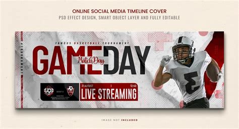 Premium Psd Game Day Social Media Timeline Facebook Banner Template