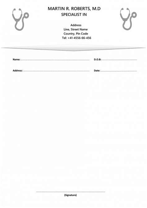 Blank Prescription Form Template Templates Example Templates