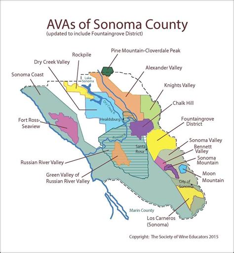 Sonoma County California Usa Wine Regions Wine Map Wine Region Map Map ...