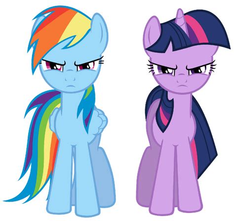 Rainbow Dash and Twilight Sparkle Glared by DaltLSmith on DeviantArt